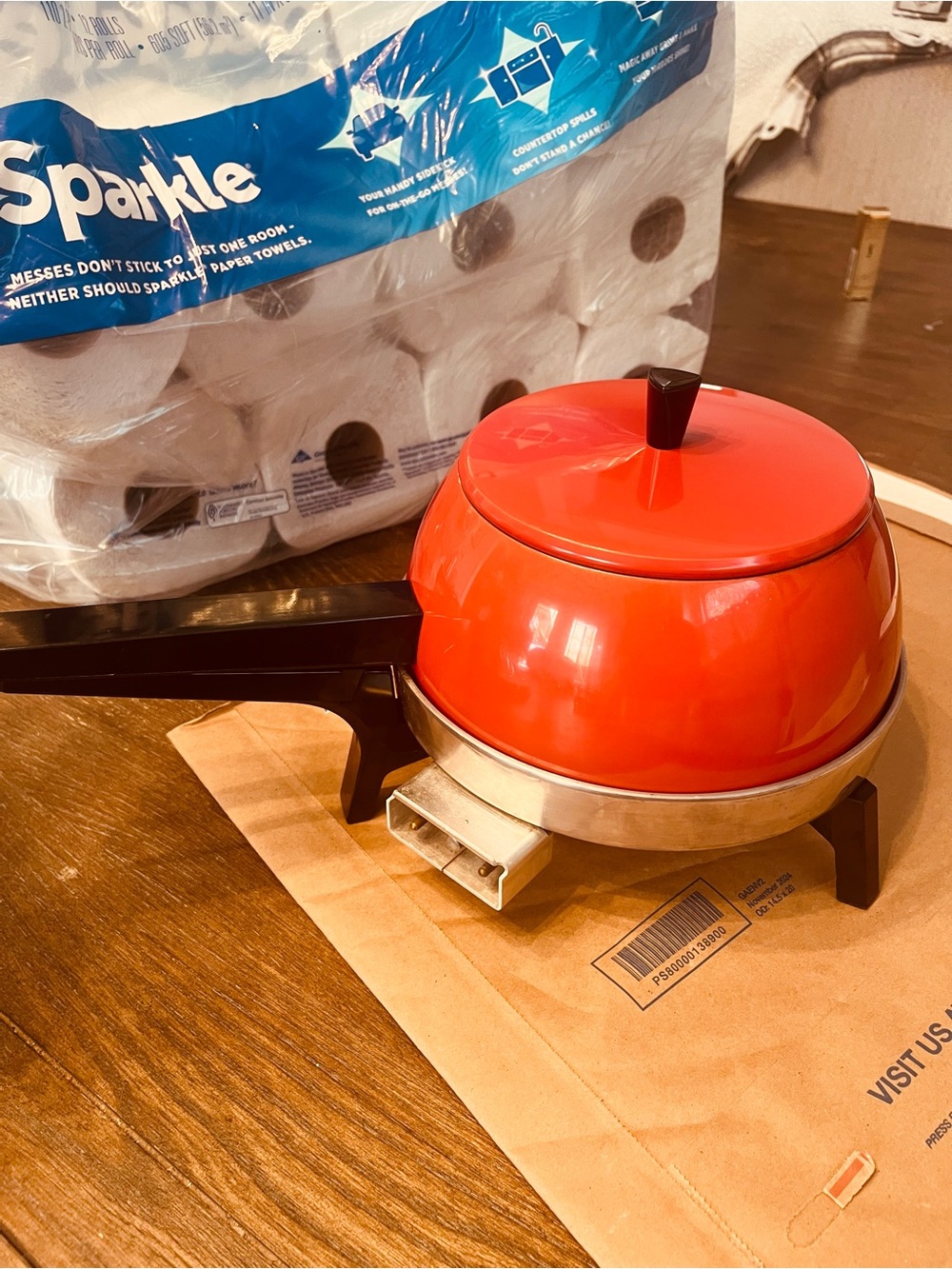Vintage Red Hoover 8" Electric Fry Pan Skillet